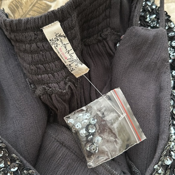 NWOT Free People Navy Sequin Mini Dress - Picture 6 of 6